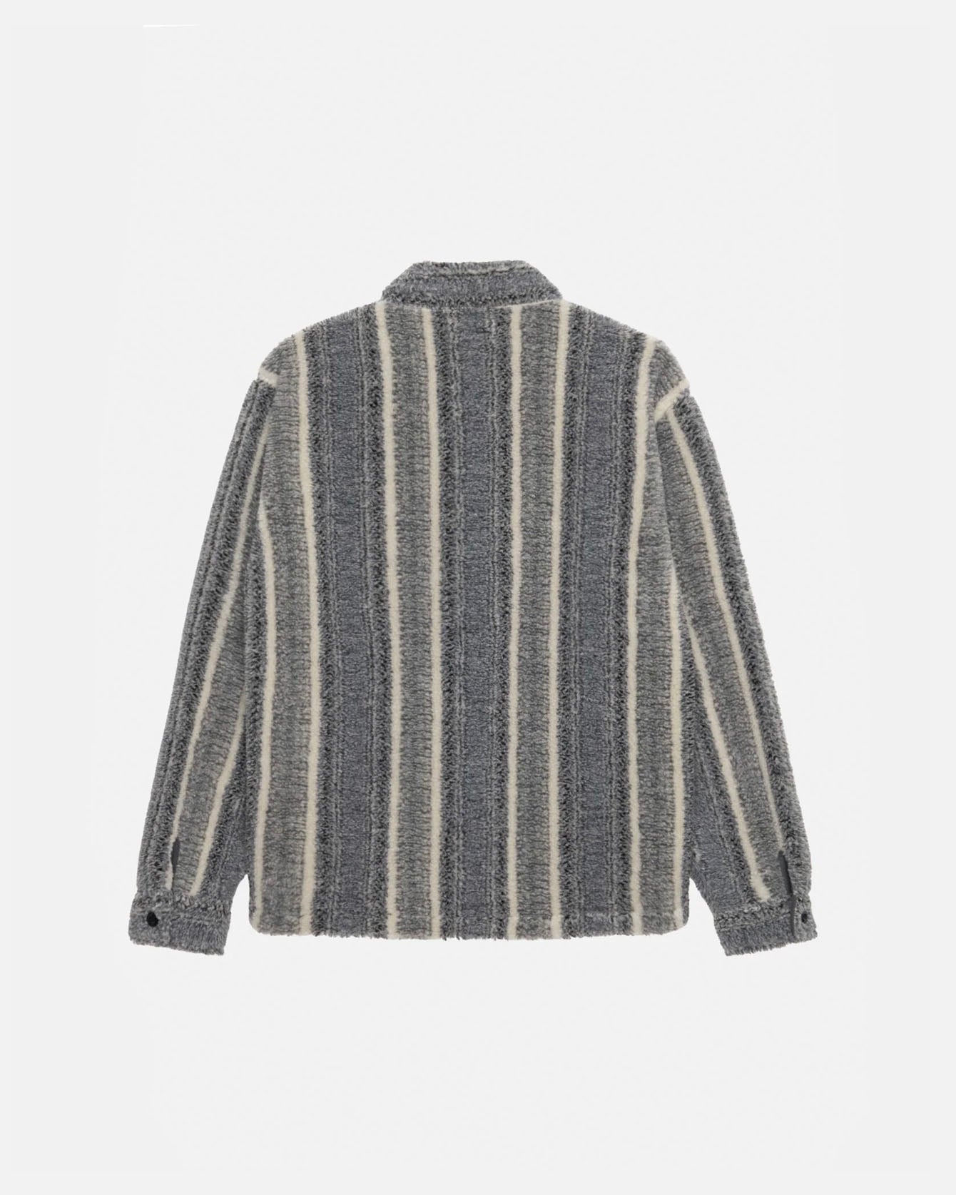 Stripe Sherpa Shirt Charcoal