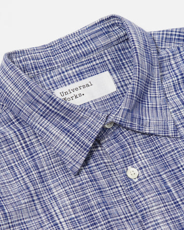 Square Pocket Shirt Ocean Ikat Navy