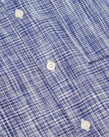 Square Pocket Shirt Ocean Ikat Navy