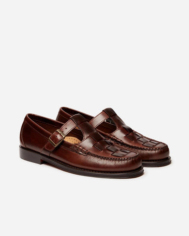 GH BASS Weejun Heritage Fisherman Chocolate Leather BA11003 0CH