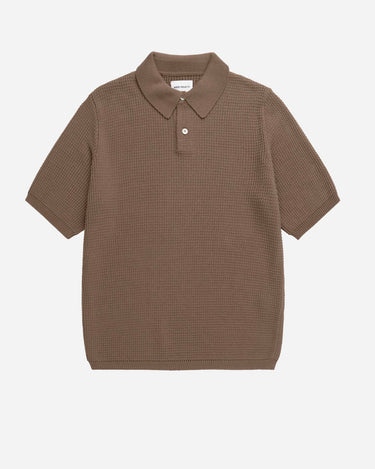 Norse Projects Anholt Cotton Crepe Polo Walnut N45-0677