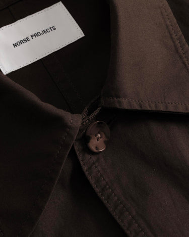 Norse Projects Arresskov Compact Cotton Overshirt Delicioso Brown N50-0299