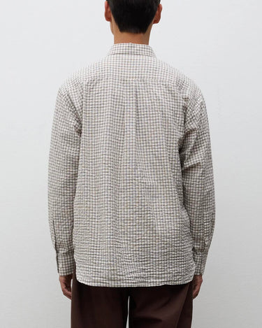 Norse Projects Espevik Oversized Check Shirt Ecru N40-0812