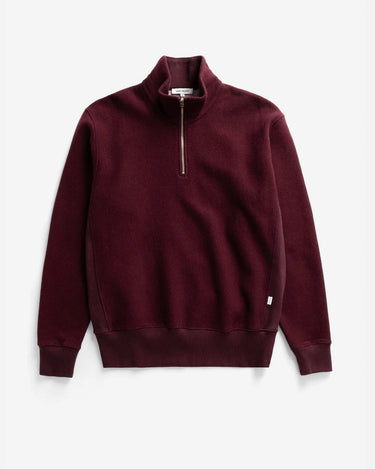 Norse Projects Flossli Cotton Wool Half Zip Sweat Mahogany N20-1406