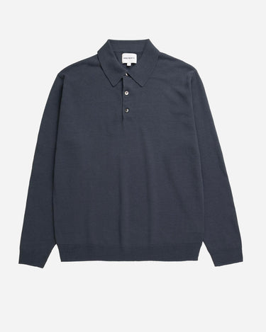 Norse Projects Gudme Cotton Paper Polo Graphite N45-0662