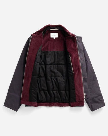 Norse Projects Holmen Wax Raglan Insulated Jacket Dark Purple N55-0693