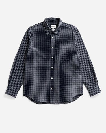 Norse Projects Kongshoved Check Relaxed Shirt Dark Navy N40-0910