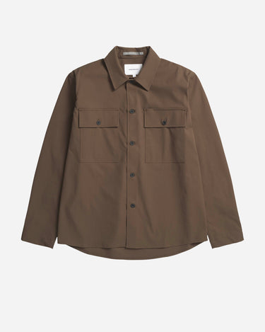 Norse projects Hjalmer Solotex Twill Overshirt Chesnut N50-0270