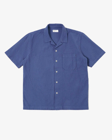 Universal Works Sal Road Shirt Delos Cotton Blue 32666N