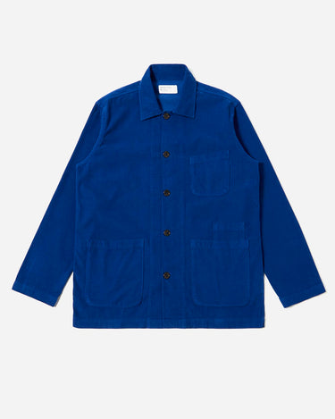Universal Works Bakers Overshirt Fine Cord Work Blue