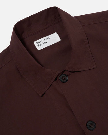 Universal Works Bakers Overshirt Rich Brown Organic FIne Poplin 32678R 4
