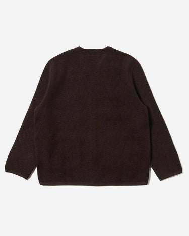 Universal Works Wool Fleece Cardigan Brown