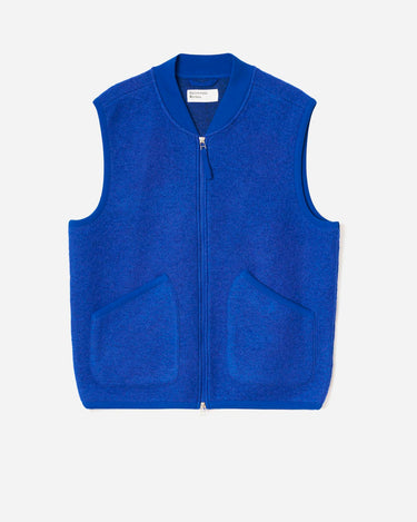 Universal Works Zip Waistcoat Blue