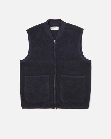 Universal Works Zip Waistcoat Navy