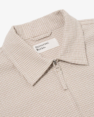 Windcheater Jacket Ecru Sand Ospina Check Cotton 32117E