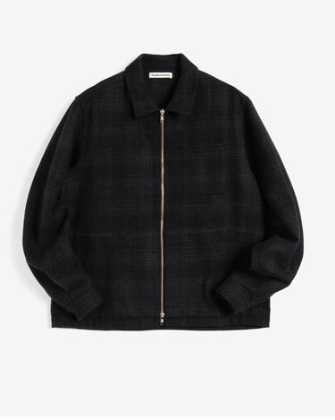 YMC Bowie Jacket Flannel Check Black Charcoal