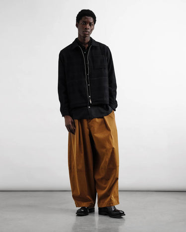 YMC Bowie Jacket Flannel Check Black Charcoal