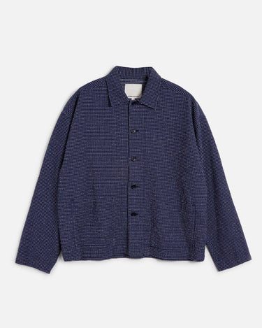 YMC PJ Overshirt Blue White P2YAK40