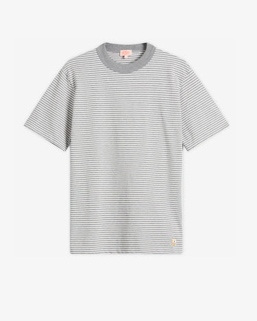 armor-lux-Bio Gots Tee Striped Misty Grey Milk 59643_QDW