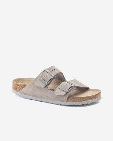 Arizona Narrow Soft Bed Stone Coin Suede