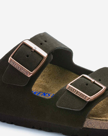 birkenstock arizona soft bed natural suede mocca sandal