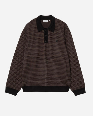 carhartt L/S Lowis Polo Lowis Houndstooth Vitola