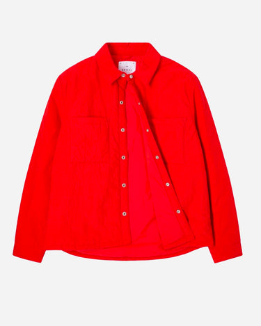 edwin Sphere Padded Overshirt Fierey Red