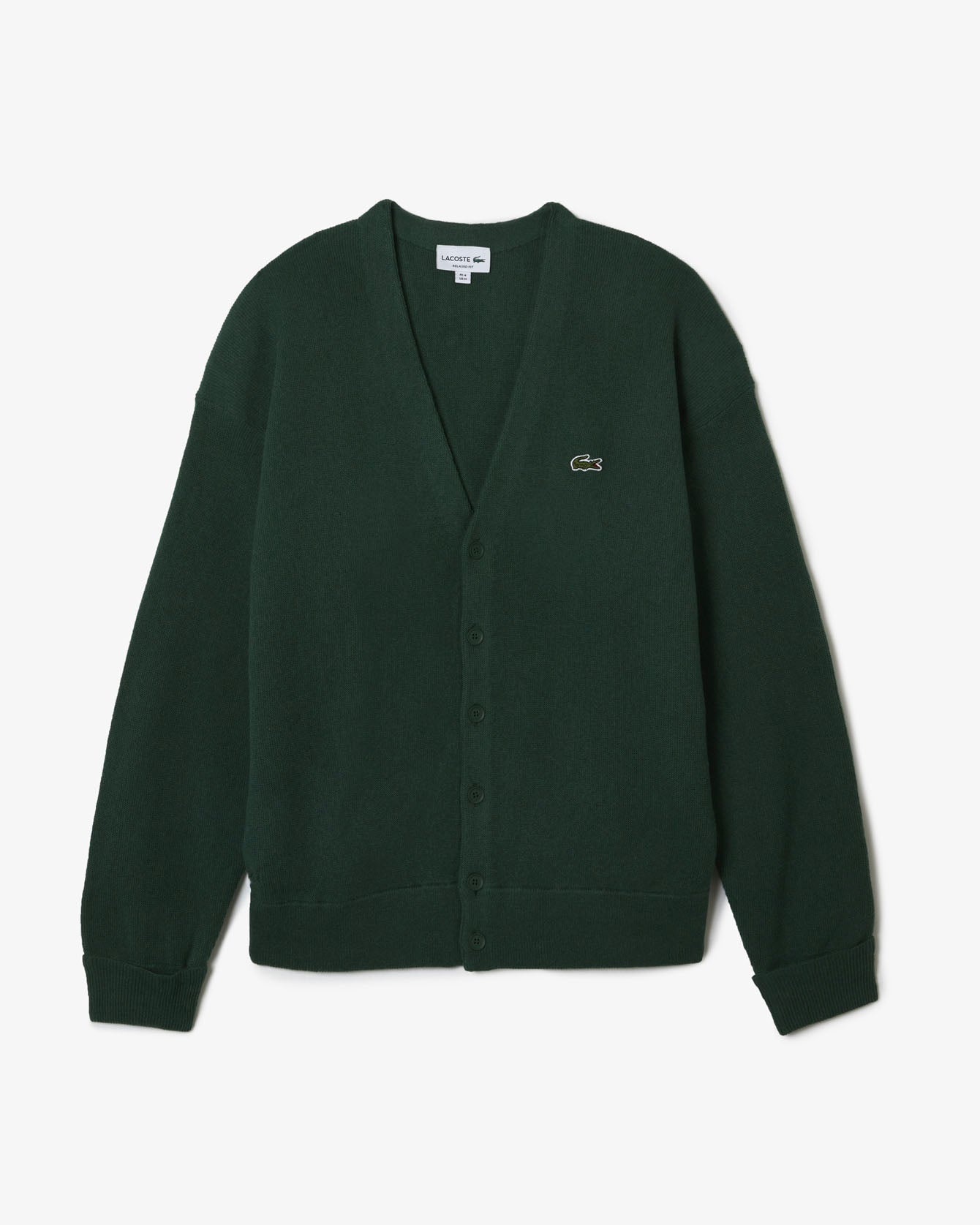 Relaxed Fit Cardigan Wool Green