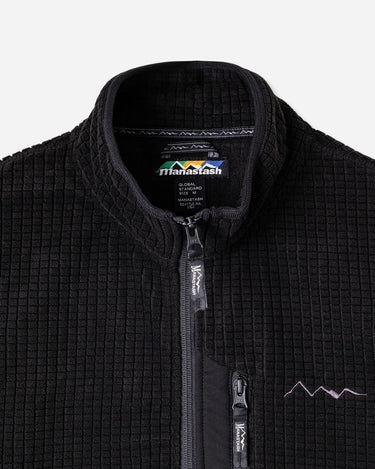 manastash Grid Fleece Zip Jacket Black
