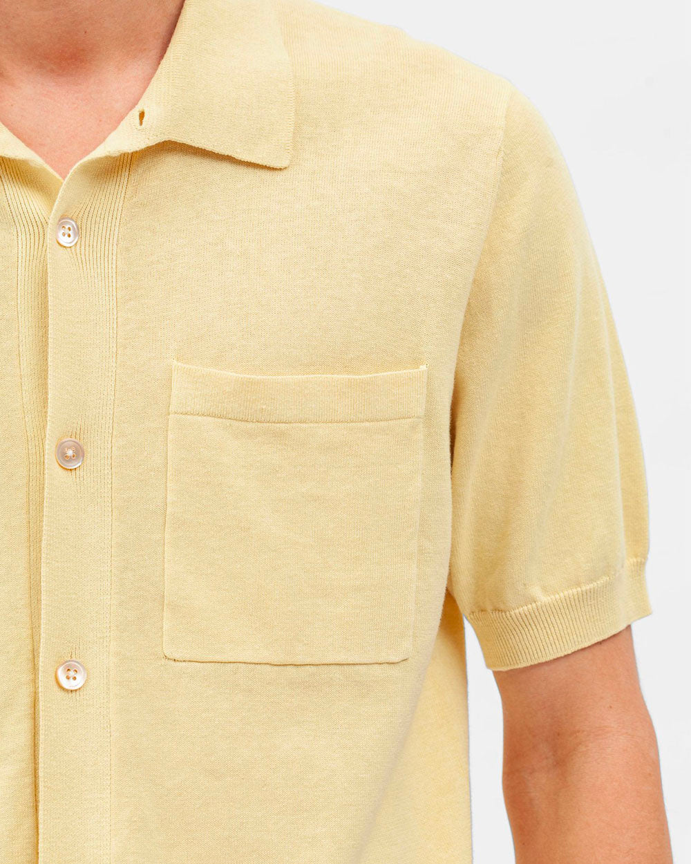 Rollo Cotton Linen SS Shirt Sunwashed Yellow