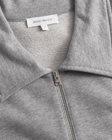 norse projects Norse Standard Half Zip Sweatshirt Grey Melange N20-1386