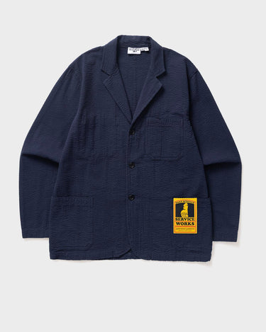 Service Works Seersucker Server Suit Jacket Dark Navy