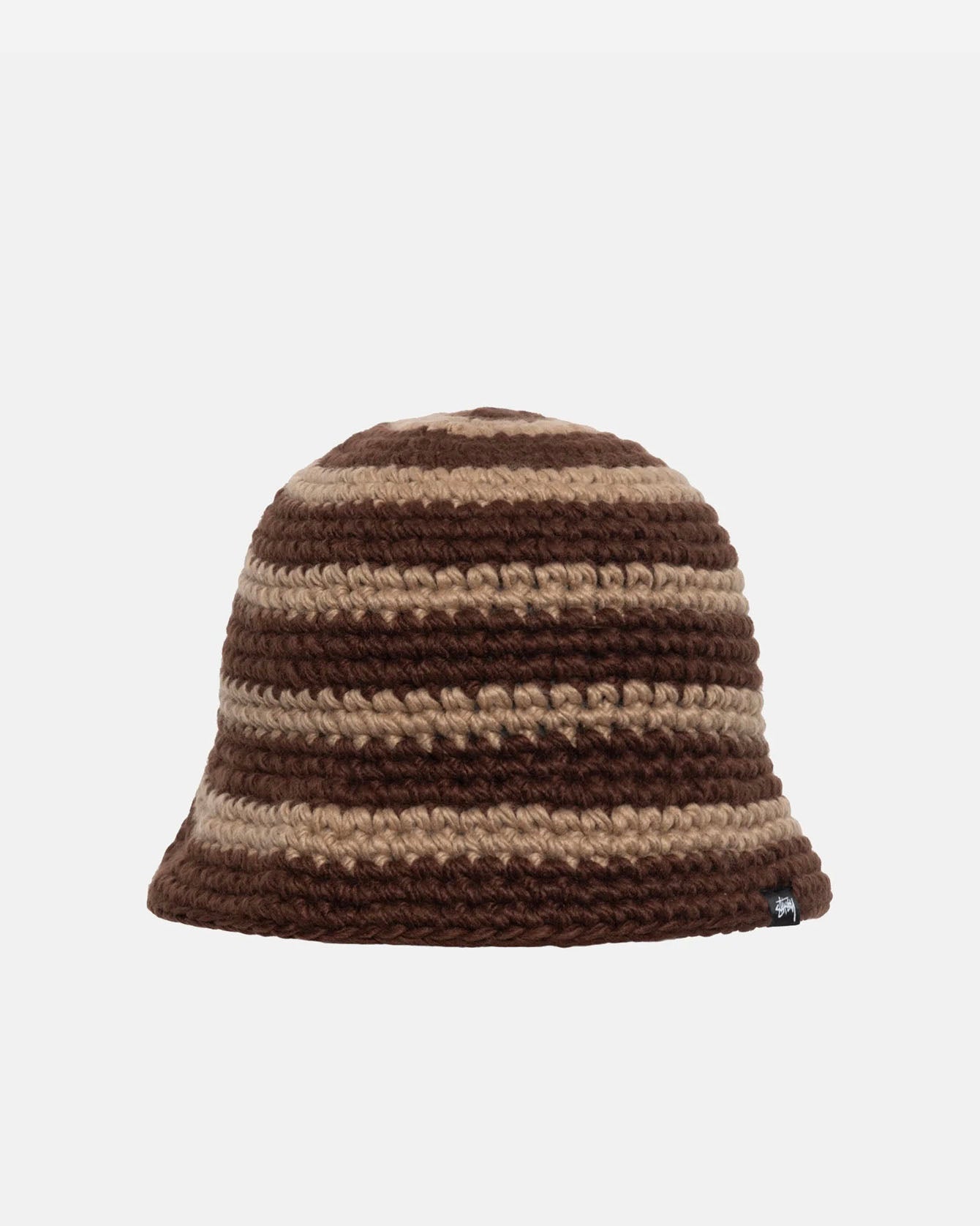 Swirl Knit Bucket Hat Brown