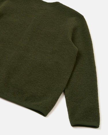 Universal Works Wool Fleece Cardigan Olive