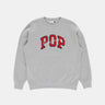 pop trading company Arch Crewneck Sweat Light Grey Heather
