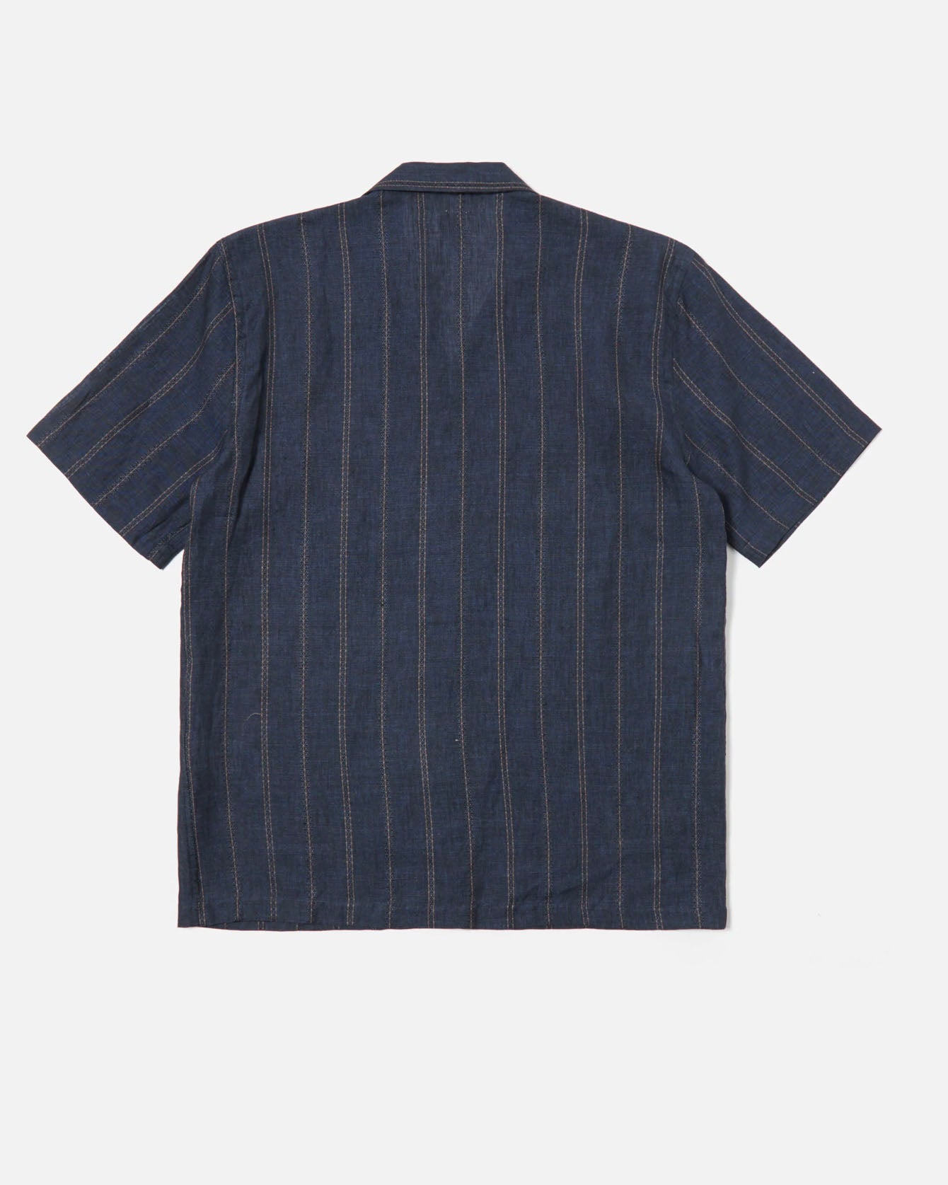 Road Shirt Stripe Linen Navy