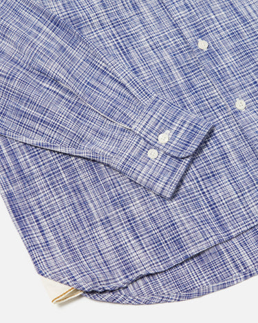 Square Pocket Shirt Ocean Ikat Navy
