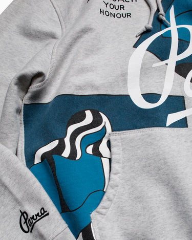 Self defence hooded sweatshirt grey heather