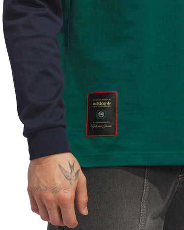 Adidas Skateboarding Tyshawn Longsleeve Polo Green Legion Ink Product code: KE7013 