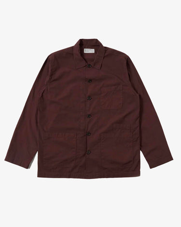 Universal Works Bakers Overshirt Rich Brown Organic FIne Poplin 32678R