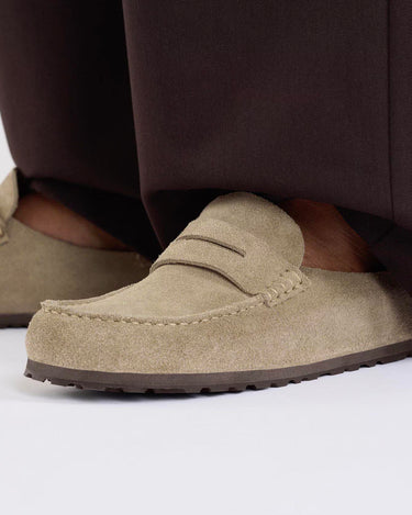 Birkenstock Naples Wrapped Suede Taupe