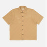 Button Through Polo Fantasy Check Sand 32415S