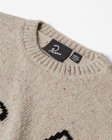 By Parra Red Dot Knitted Pullover Grey