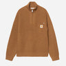 Carhartt WIP Detroit Half Zip Sweater Wip Hamilton Brown