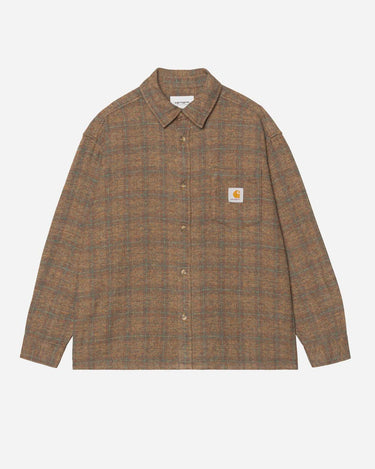 Carhartt WIP LS Bagley Shirt Check Hamilton Brown