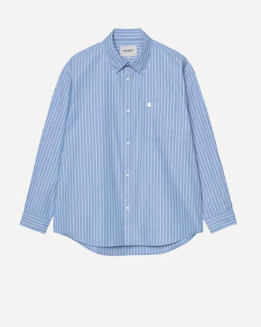 Carhartt Wip LS Keene Shirt Stripe Curacao I036805_3T5_XX