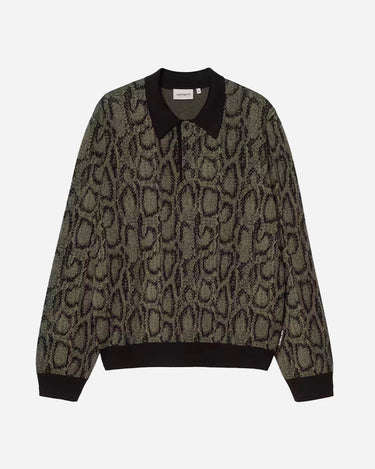 Carhartt Wip LS Snake Polo Snake Camo Jacquard Leaf I036170_3QL_XX