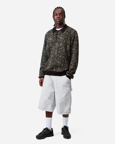 Carhartt Wip LS Snake Polo Snake Camo Jacquard Leaf I036170_3QL_XX