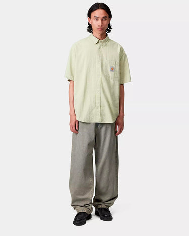 Carhartt Wip: Landon pant Blue Leather Garment Dyed I035820_3FU_GD