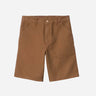 Carhartt Wip Single Knee Short Hamilton Brown Rinsed I036308_HZ_01